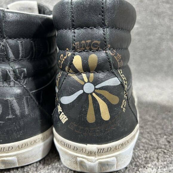 Vans Sk8-Hi Divine Energy Women's Size 8.5 Black White Athletic Skate Shoes Used - Picture 8 of 15